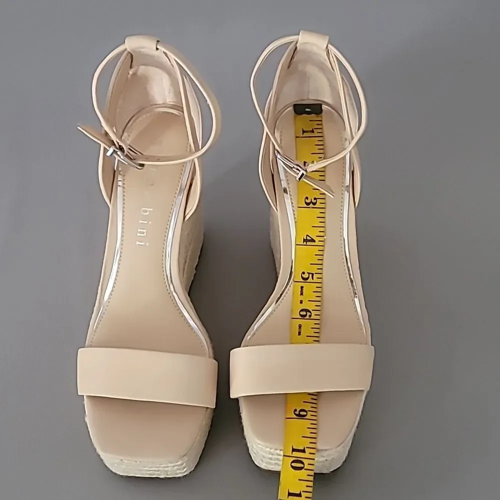 Gianni bini Safina Jute Platform Wedges Size 9.5